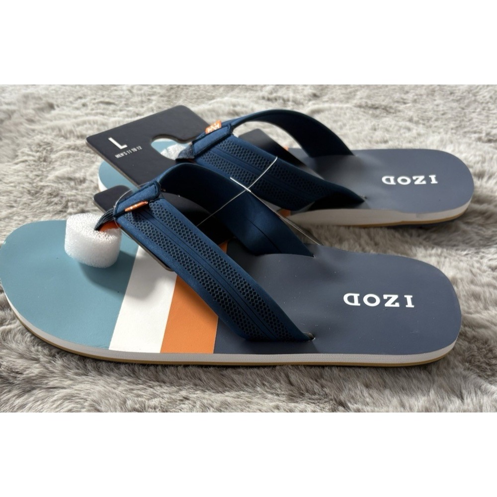 Izod flip flop beach pool‎ shoes size L 11-12 New